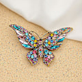 Miniatyrbillede 2 af 5: Blå Krystal Rhinestone Butterfly Brosche Nål - Sæt af 5 til Kvinder, Piger, Bryllup, Banket, Fødselsdagsfest