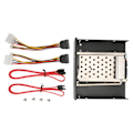 Miniatyrbillede 4 af 8: 2,5 tommer internt HDD-kabinet Dual Bay SATA II-grænseflade 7 mm til 9,5 mm harddisktykkelse HDD-mobilstativbur