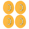 Miniatyrbilde 8 av 8: 4 stk PVC-lapp elastisk tausett D-ring lapp strikktausett rustfritt stål D-ring putegul