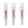 Miniatyrbillede 1 af 8: 3 stk. bueskydning oplyste nocks plastik automatisk med switch 6,2 mm indre diameter bueskydning nock hale til natjagt rød