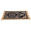 Miniatyrbilde 1 av 8: Muslimsk bønneteppe i polypropylenfiber, bærbart, utsøkt blomsterdesign, etnisk tilbedelsesmatte (110x70cm / 43,3x27,6in) Blå
