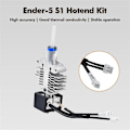 Miniatyrbillede 5 af 5: NYT -5 S1 Hotend Kit Titanium Kobber Hals Varmelegeme Blok Silikone Cover -5 S1 3D Printer Dele