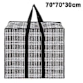 Miniatyrbillede 1 af 4: 70*70*30cm Stor Opbevaringspose Med Holdbar Lynlås (sæt Med 1) Sort