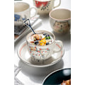 Miniatyrbilde 4 av 5: Søt Keramisk Kaffekopp 473 ml med Håndtak Kawaii Kopp Keramikk Melk Latte Krus for Kontor og Hjem Håndmalt Mønster (Lykke Katt)
