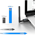 Miniatyrbillede 3 af 5: Usb Wifi Bluetooth Adapter, 600mbps Dual Band 2.4/5ghz 2 I 1 Wifi Bluetooth 4.2 Adapter Trådløst Netværk Ekstern Modtager