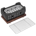Miniatyrbillede 1 af 8: Japansk grillgrill mini husholdnings aluminiumslegering trækul grill komfur ovn tilbehør