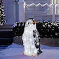 Miniatyrbilde 4 av 4: 3 stk. Lysende Pingvin Juledekorasjoner Utendørs Med LED Hagelys Små