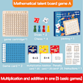 Miniatyrbild 7 av 7: Trä Math Blocks - 2 i 1 pedagogiskt multiplikation brädspel