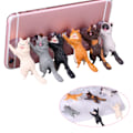 Miniatyrbild 1 av 8: 6 st olika färger katter smart phone sugkopp hållare söt katt stöd mobiltelefon hållare stativ sugkopp