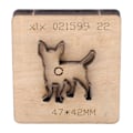 Miniatyrbillede 1 af 8: Animal Dog Skæremask Legering Stål Læder Stanseform med Træplade til DIY Håndværk