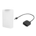 Miniatyrbillede 1 af 8: SATA USB 3.0-adapter 2,5 tommer 3,5 tommer SSD HDD harddisk kabel computer tilbehør beskyttelsesboks (hvid)