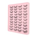 Miniatyrbild 6 av 8: 20 par blandade falska ögonfransar med vispeffekt, syntetiska fibrer, fluffig volym, falska ögonfransar