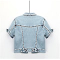 Pikkukuva 2 / 5: Kesäinen korealainen muoti lyhythihainen denimtakki naisille XL L vaaleansininen