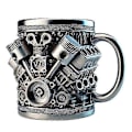 Miniatyrbillede 1 af 5: V8 Motorer Rustfri Stål Kop, Personlig V Rustfri Stål Kaffekrus