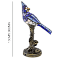 Miniatyrbillede 2 af 8: Kardinalrød fuglelampe i farvet glas, natlampe til soveværelse, stue, kunstdekoration til hjemmet