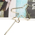 Miniatyrbillede 5 af 6: Golden Airplane Desktop Message Clip visitkortholder med base (10 stk)
