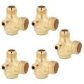 Miniatyrbilde 4 av 8: 5 stk luftkompressor tilbakeslagsventil 1-veis 1/2x3/8x10 fas sinklegering liten luftpumpetilbehør