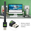 Pikkukuva 8 / 8: Ilmainen USB2.0 WiFi Langaton sovitin Verkkokortti Antenni Wi-Fi-vastaanotin 150Mbps