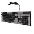 Miniatyrbillede 8 af 8: 104 Taster Mekanisk Gaming Keyboard 28 Baggrundsbelysningstilstande Blå Switch Plug and Play RGB Kablet computertastatur til Windows til Linux Sort Grå