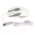 Miniatyrbilde 5 av 8: Sportsbilformet kablet spillmus USB optisk datamus LED-lys 4 justerbar DPI opptil 3200 datamus hvit