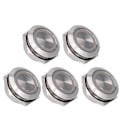Pikkukuva 2 / 8: 5 kpl Momentary Push Button Switch Metal Auto Reset Ultra Thin Vedenpitävä LED 19mmDC3~6V Vihreä