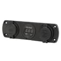 Miniatyrbillede 4 af 8: 3 i 1 Oplader Panel Dobbelt USB Udtag Panel Cigarettænder Udtag LED Digital Voltmeter til Lastbil Marine RV