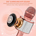 Miniatyrbild 3 av 5: Karaokemikrofon med högtalare - Roséguld