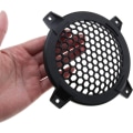 Miniatyrbillede 4 af 5: 4 stk 4 tommer sort plastiknet til bilhøjttalergrilldæksler Circle Guard Protectors