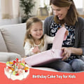 Miniatyrbilde 3 av 5: Lekekake til barnebursdag, 38 deler late som bursdagskake kutte- og dekorasjonsleker, rollespill matsett for gutter jenter 3+ år