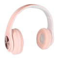 Miniatyrbilde 2 av 8: Bluetooth-headset med støyreduksjon, sammenleggbare trådløse hodetelefoner over øret med fargerikt lys for telefon, bærbar PC, rosa