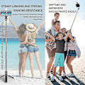 Miniatyrbillede 2 af 5: Selfie Stick Tripod, Bærbar Udtrækkelig 3 I 1 Rustfrit Stål Telefon Tripod_SZXM