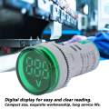 Miniatyrbild 2 av 8: LED Voltmeter Signalljus Digital Display DC Spänningsmätare Indikator Rund Lamp Tester (Grön)