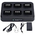 Miniatyrbillede 1 af 8: Walkie-Talkie Seksvejs oplader sikker opladningsbase til PD780 PD702 PD782 PD502 PD792 PD782G PD702G PD562GUS stik