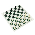 Miniatyrbild 6 av 8: Schackset med PP-schackpjäser i konstläder PU-schackbrädebindning Sammetspåse Reseschackbrädespelset för barn
