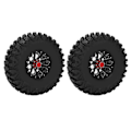 Miniatyrbilde 5 av 8: 2 stk/sett 1,9 tommers RC bilhjul felg dekksett for AXIAL SCX10 1/10 Crawler biloppgraderinger deler svart