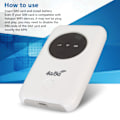 Miniatyrbillede 6 af 7: 4G LTE USB WiFi Modem 300Mbps Ulåst 5G WiFi SIM-kortslot Indbygget 3200MAh Trådløs Bærbar WiFi Router