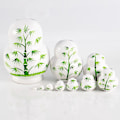 Miniatyrbillede 3 af 5: Russisk Matryoshka Nesting Dolls Set - Håndlavet 10-delt pandaserie i malet træ - Traditionelle russiske dukker til gaver og legetøj
