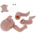 Miniatyrbild 7 av 8: Mjuka silikonåterfödda babydockor kit DIY omålade småbarnsdocka delar tillbehör