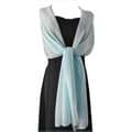 Chiffon Shawl Wrap for Wedding & Party Bridal Accessories Lightweight Decorative Scarf Cape Light Blue