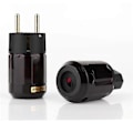Miniatyrbillede 3 af 5: Hi End Par P-079E+C079 24K Forgyldt EU Strømstik AC Audio Strømkabel Stik (2 Par)