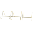 Miniatyrbillede 4 af 8: 3 stk. trådstativ i guld - simpelt, stilfuldt geometrisk design - rustfrit trådstativ til tallerkener