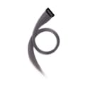 Lysegrå Rett Clip-on Hårextensions for Cosplay-fest, 55 cm Fargede Striper