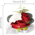 Miniatyrbillede 2 af 5: Rød Rose Brudepiger Håndled Blomster Corsage - Sæt med 6