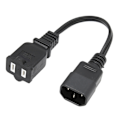 Pikkukuva 8 / 8: IEC320 C14 to 1 15R johto uros-naaras vedenpitävä power pöytälampun digitaalikameran projektorille 100-250V