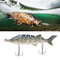 Miniatyrbillede 2 af 8: 11 cm kunstig fiskeagn af plast, flerdelt synkende wobbler kroge gear (JM040-1)