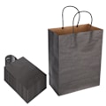 Pikkukuva 7 / 8: Ympäristöystävällinen kannettava voimapaperikassi Vaatepakkaus Lahjakassi (M 21 x 11 x 27,5 cm) (musta)