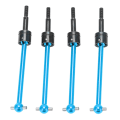 Miniatyrbild 1 av 8: 4 st RC metall universal CVD drivaxel set för Tamiya TT02B 1/10 RC bil uppgraderingsdelar blå