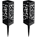 Miniatyrbilde 1 av 5: Kirkegårdsvase med pigger, 28cm minnedags gravdekorasjon, blomsterstativ i plast for kirkegård, gravstein blomsteremblem (2 stk)