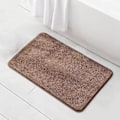 Miniatyrbillede 1 af 5: Bademåtte, Skridsikker Bademåtte 50 * 80CM, Blød og Fluffy Mikrofiber Badeværelsestæppe, Brun