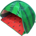 Miniatyrbillede 4 af 4: Mini Beach Sun Shelter med telefonholder og automatisk skyggetelt - Sølv melonklud